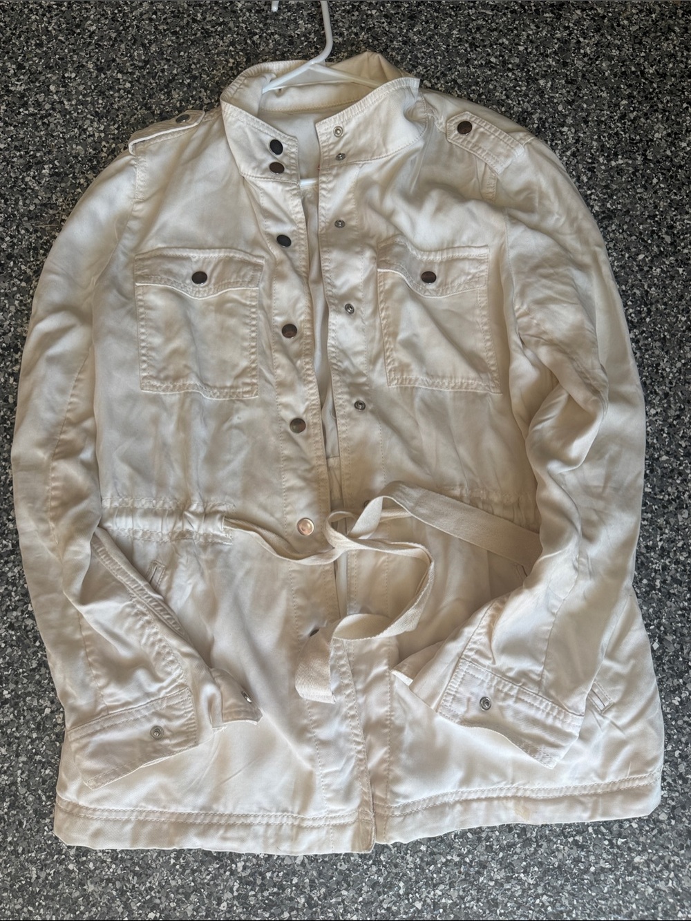 LOFT Cream Utility Jacket